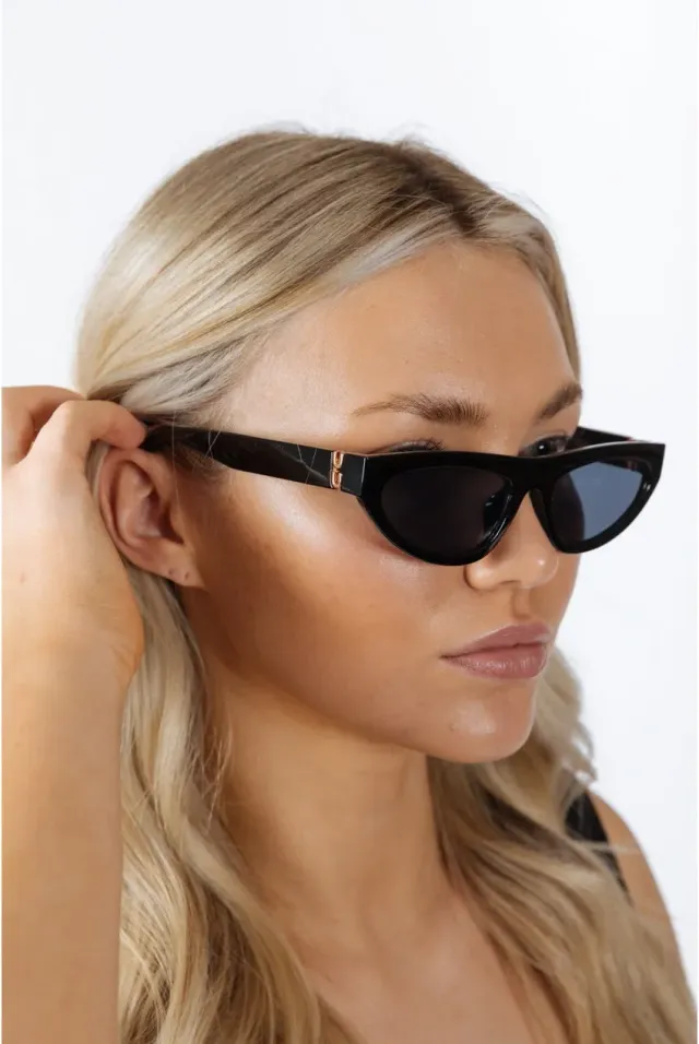 SVNX Retro Oval occhiali da sole nero taglia unica UV400