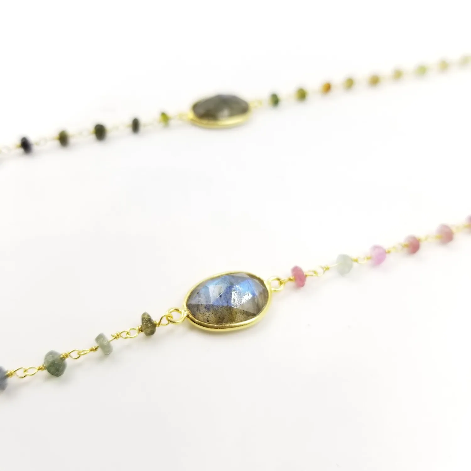 Our Dve Catherine Necklace collana oro labradorite