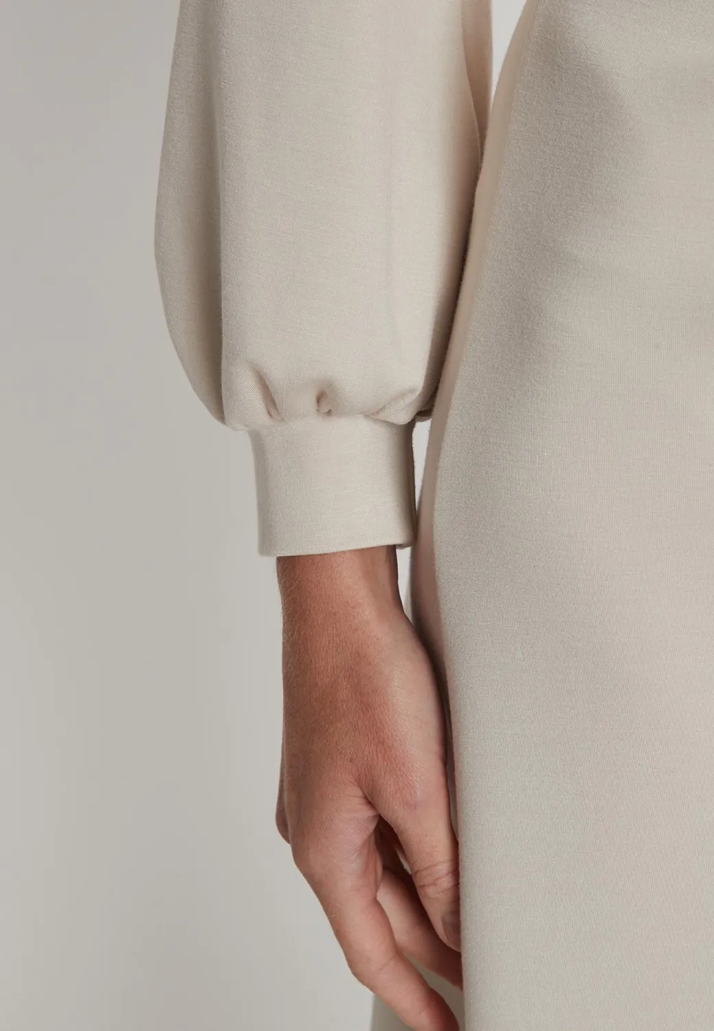 Ana Alcazar Hefari abito midi bianco scollo V spacco