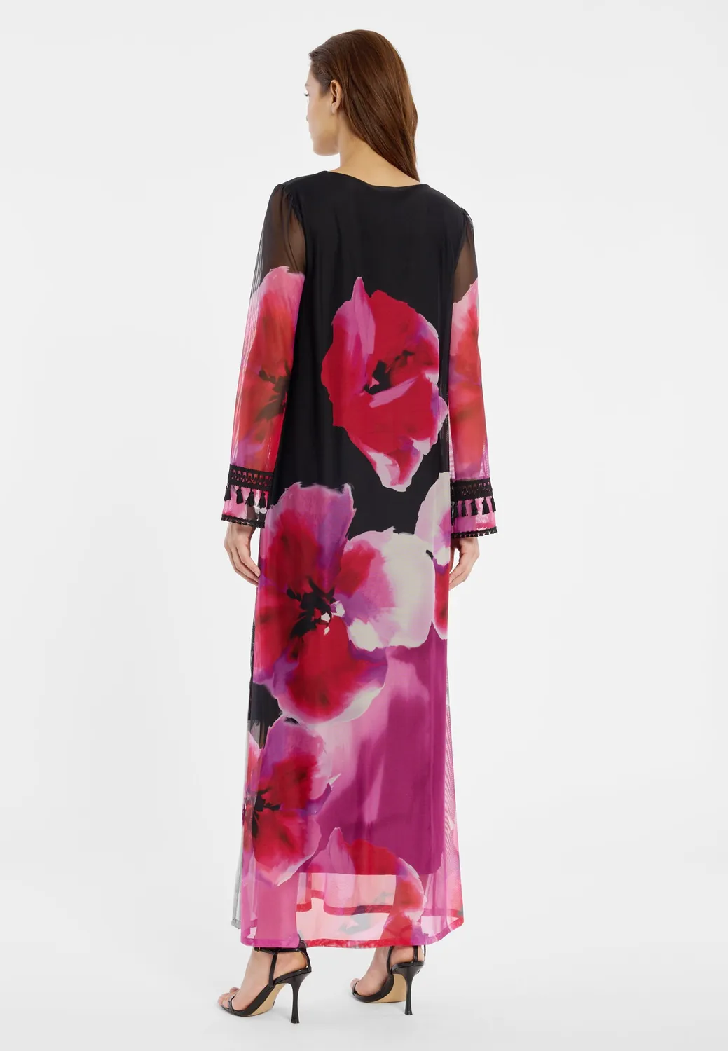 Ana Alcazar Delva abito caftano maxi rosa