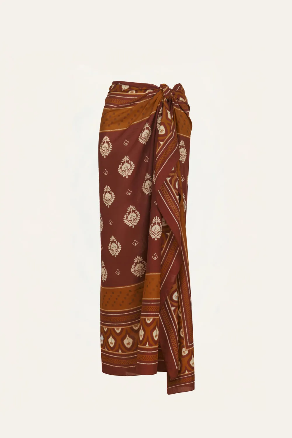 Johanna Ortiz Spirit Of The Rider pareo cotone bordeaux