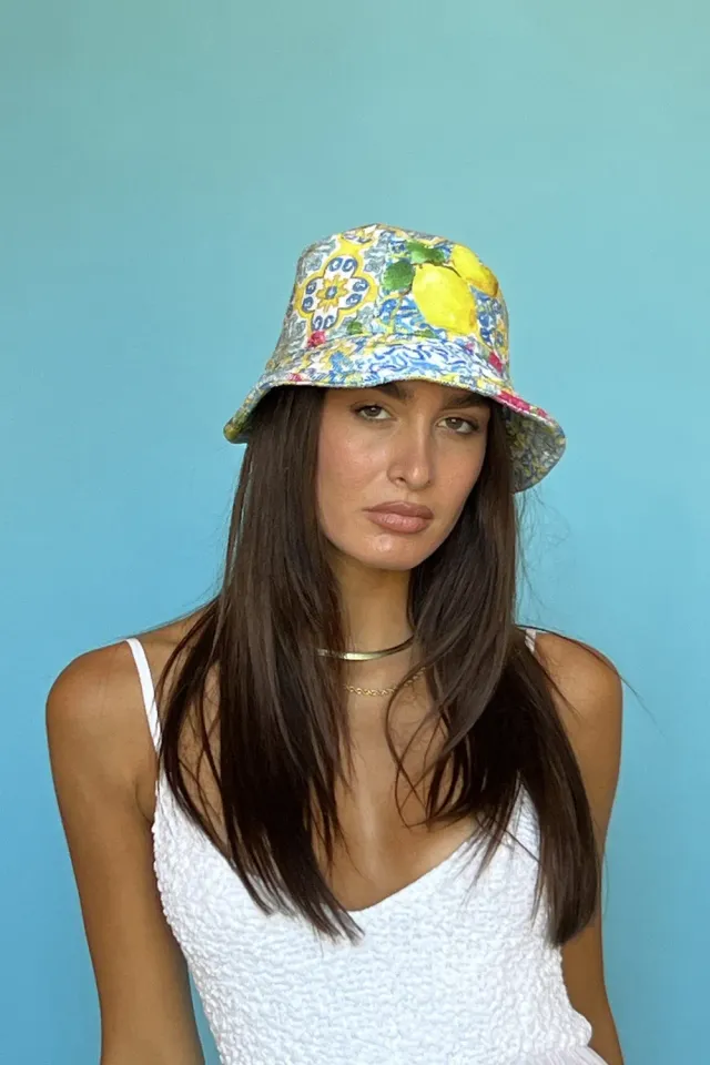 Antica Sartoria DW041 cappello agrumi giallo poliestere