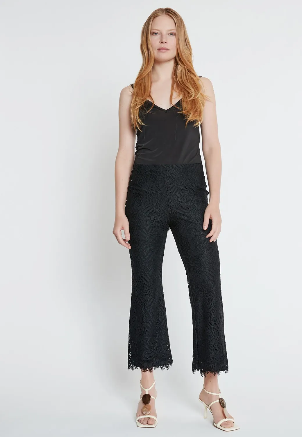 Ana Alcazar Kadane pantaloni pizzo nero