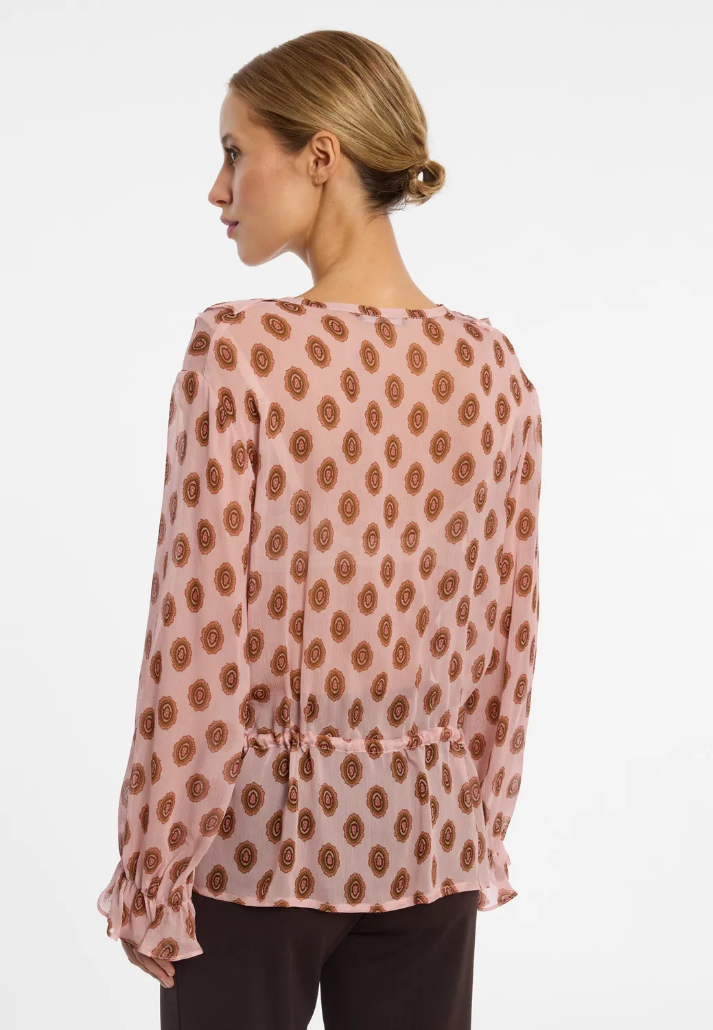 Ana Alcazar Eloreanda camicia chiffon bordeaux