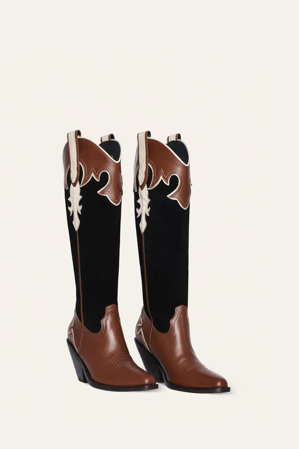 Johanna Ortiz Fortune Rider stivali mocca nero pelle