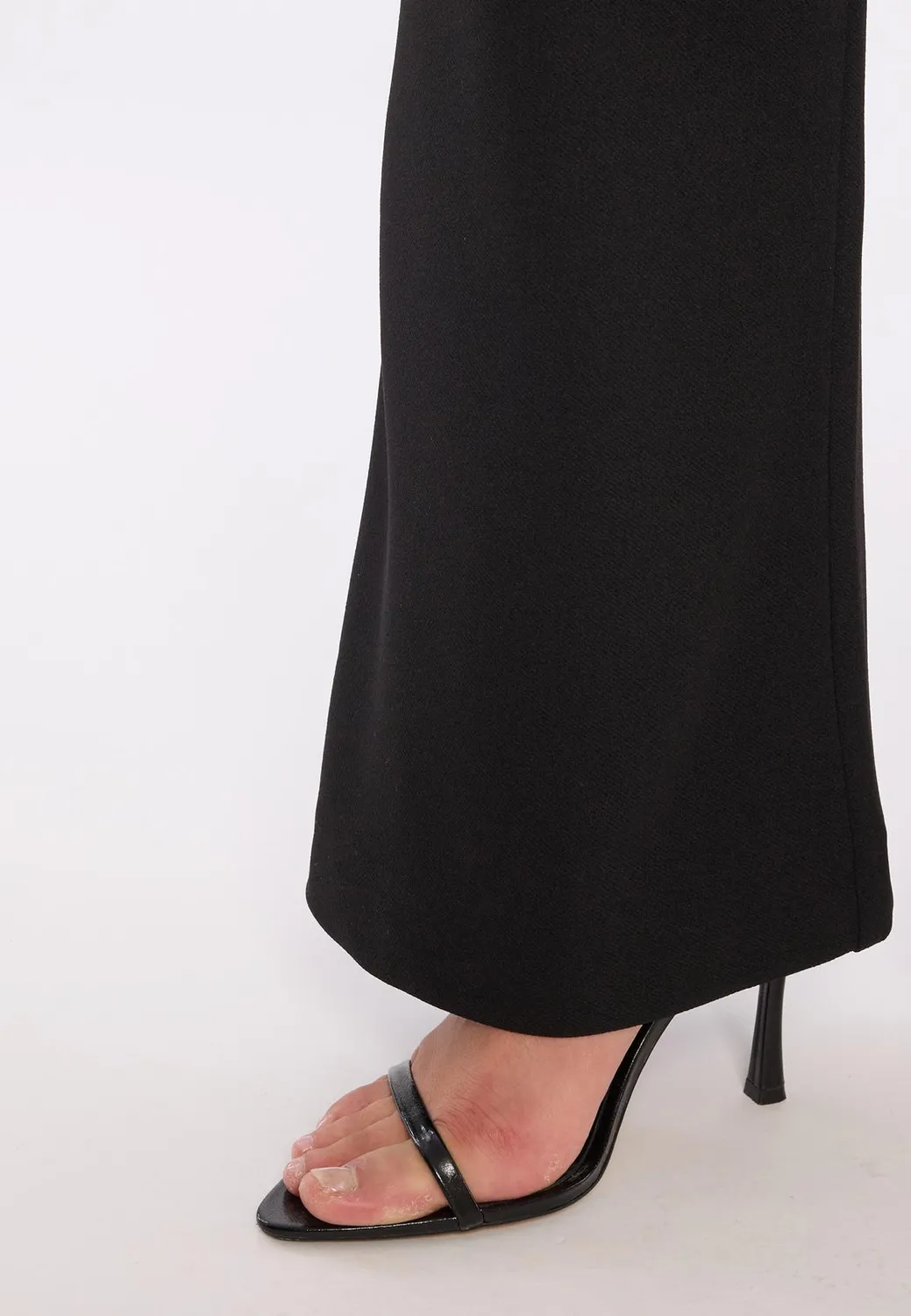 Ana Alcazar Adya pantaloni palazzo neri pieghe eleganti