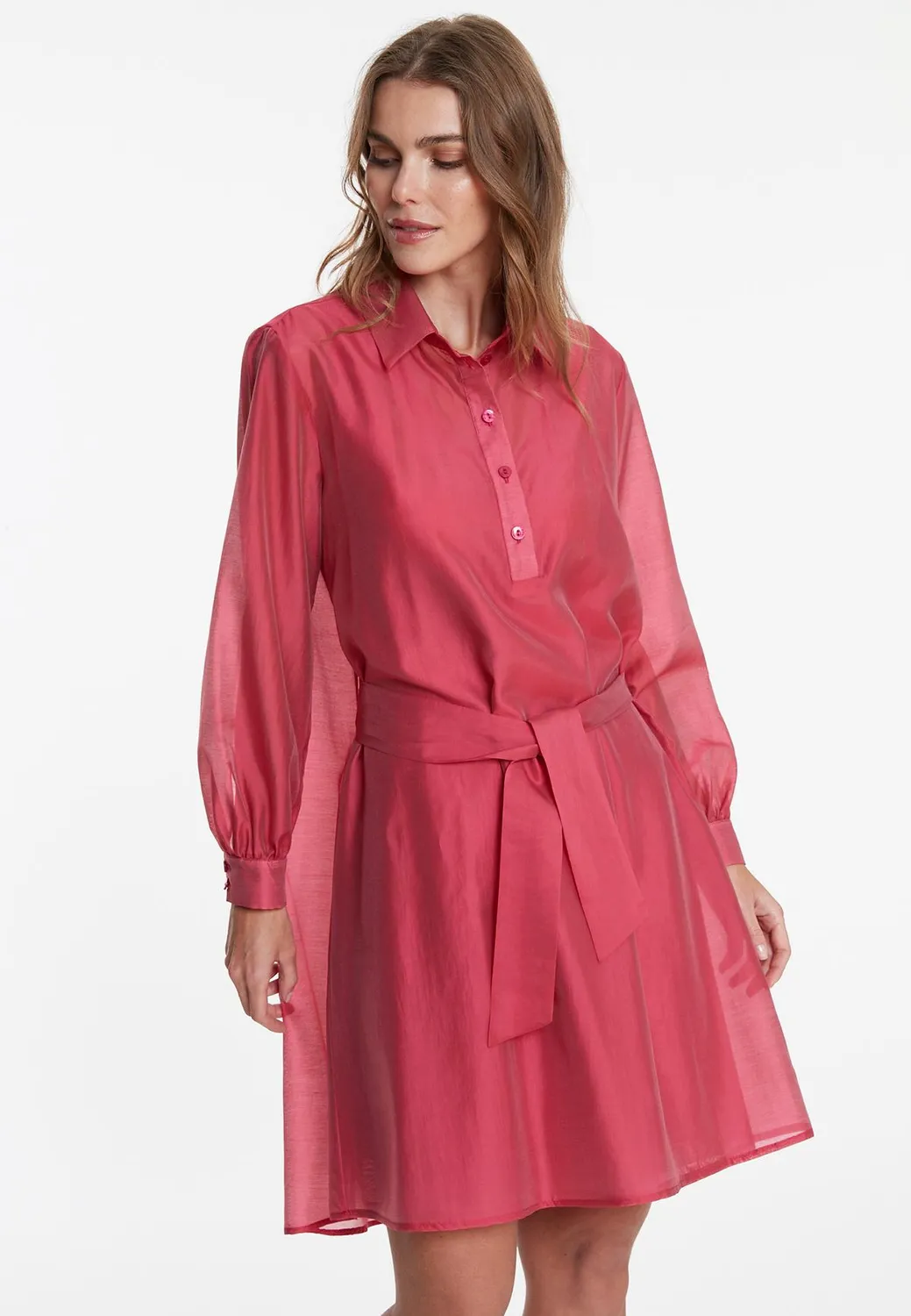 Ana Alcazar Wakoa abito camicia rosa lyocell