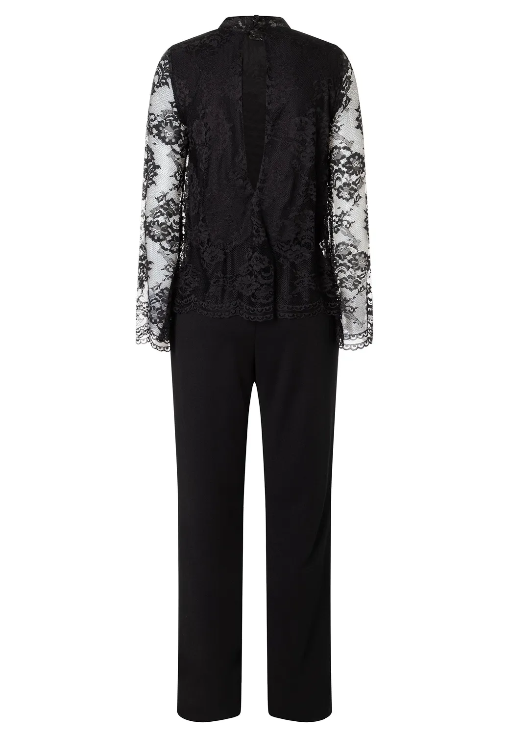 Ana Alcazar Cenuri tuta jumpsuit nero pizzo