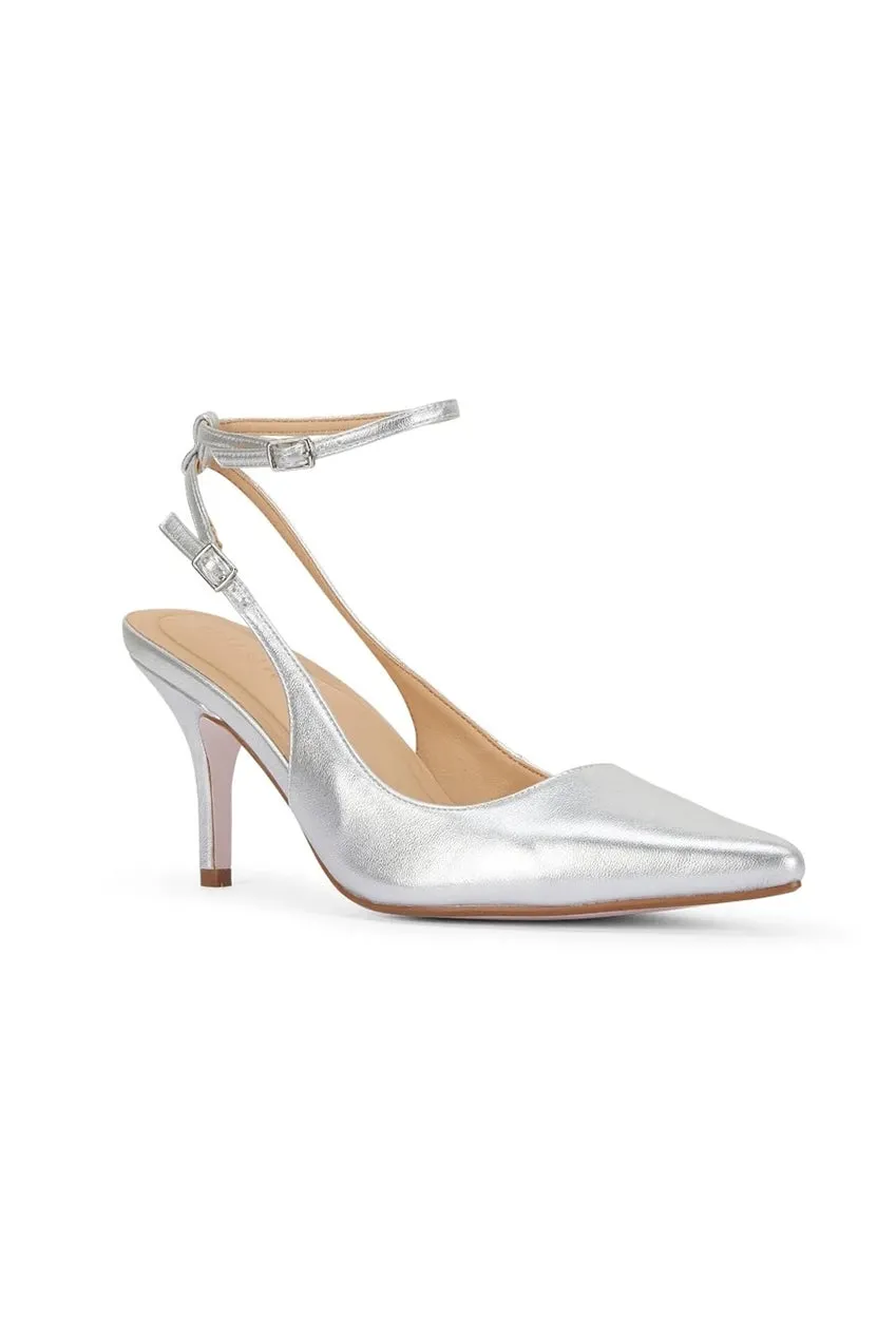 Malow London Camila décolleté slingback oro tacco 8,5 cm