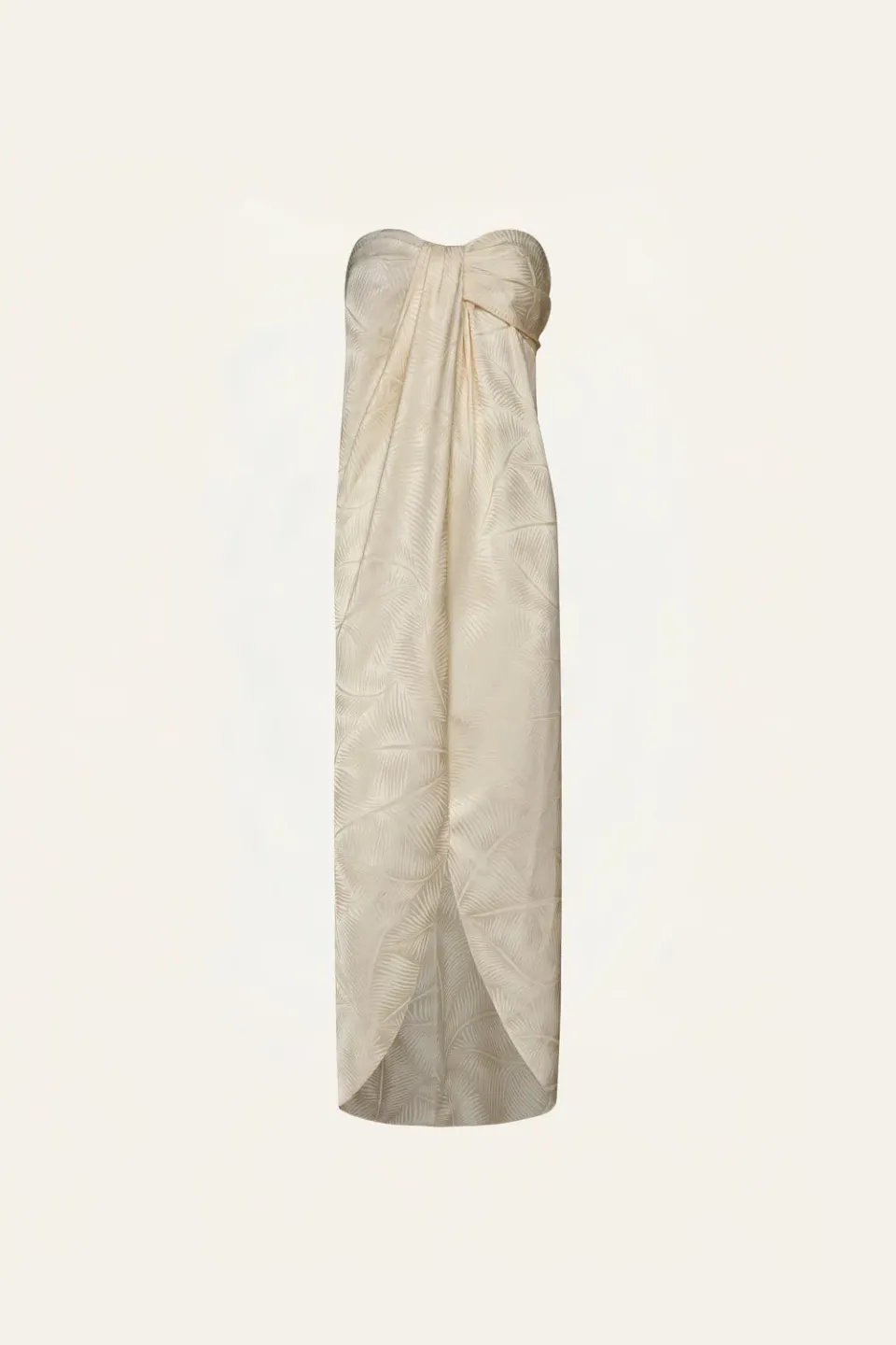 Johanna Ortiz Graceful top monospalla ecru jacquard
