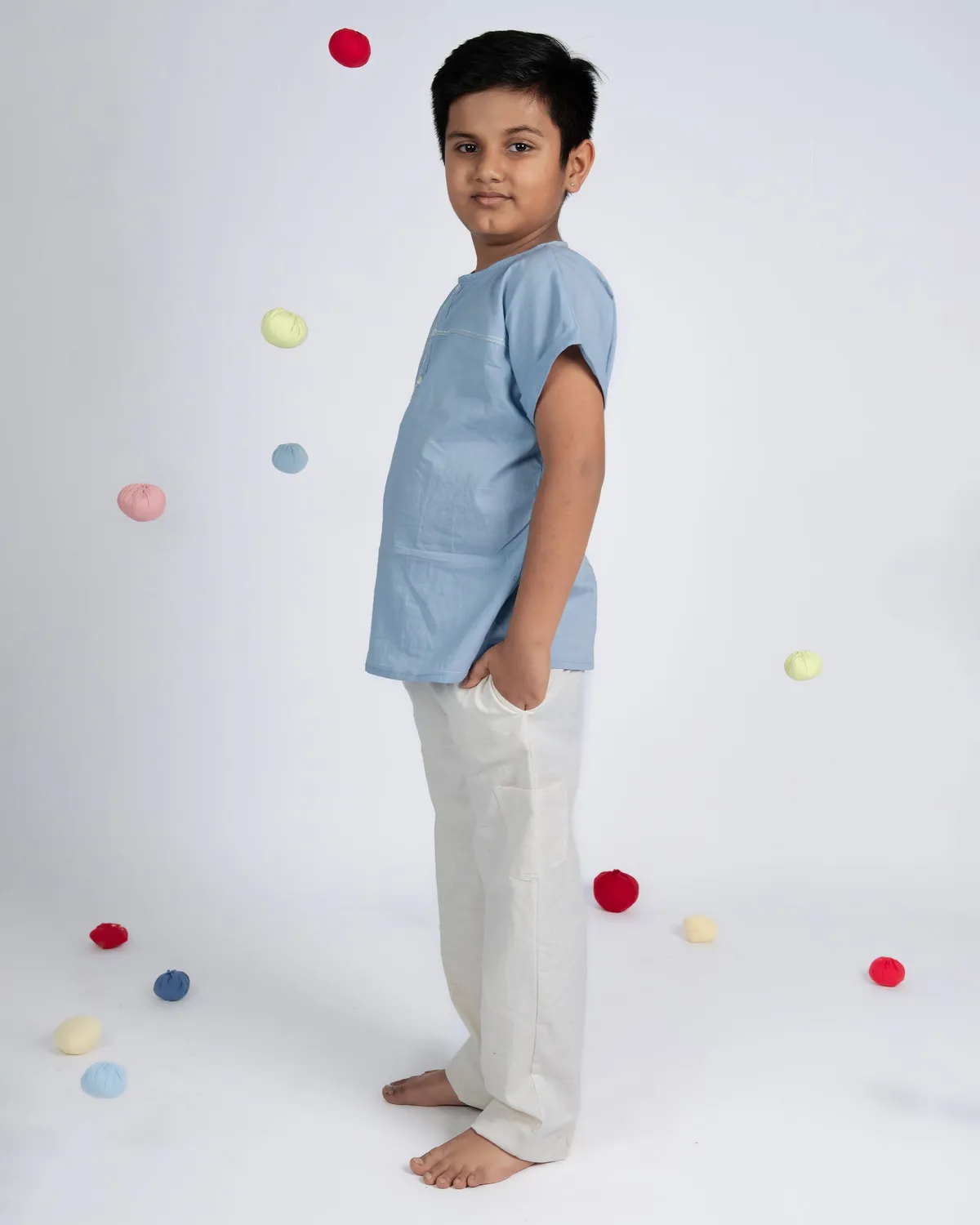 Our Dve Mini Elite Pantaloni bimbo beige cargo tasche