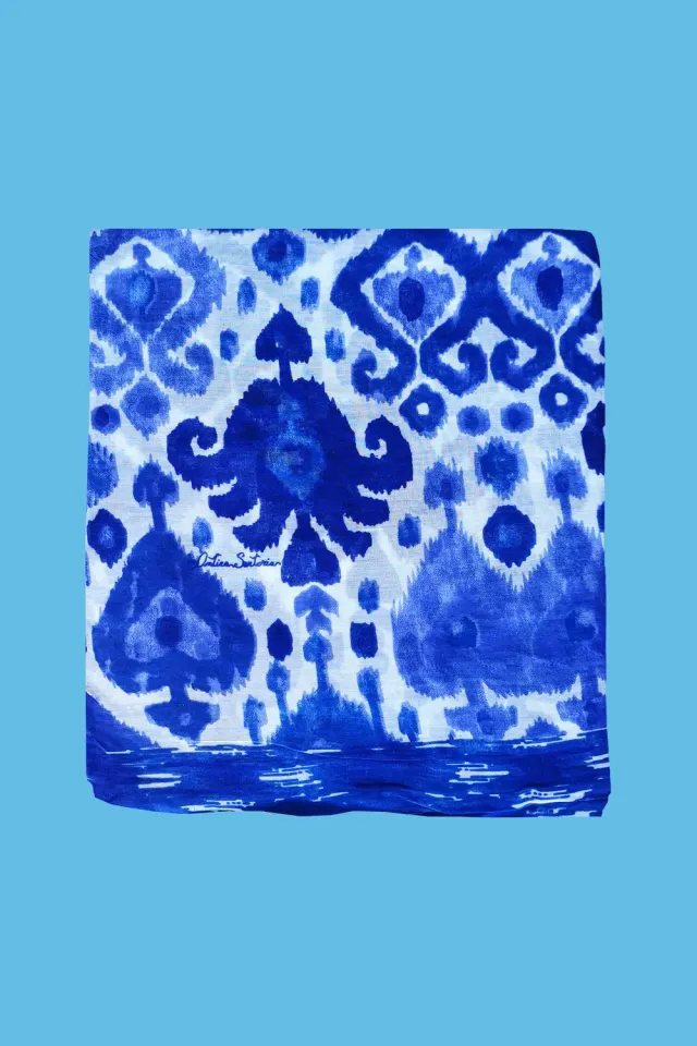 Antica Sartoria DV1756 Scarf Foulard Cotone Blu