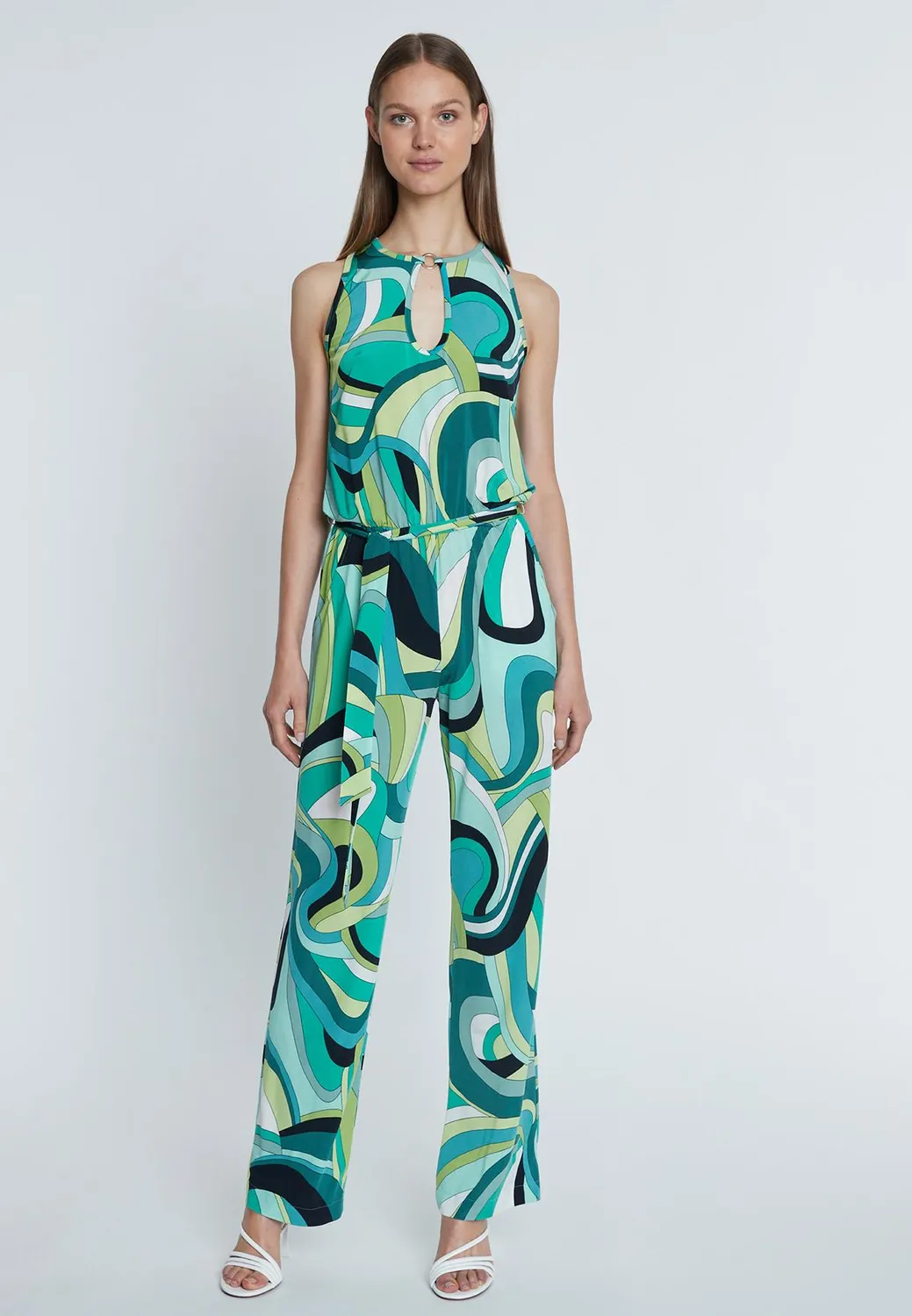 Ana Alcazar Riccy jumpsuit tuta estiva verde retro