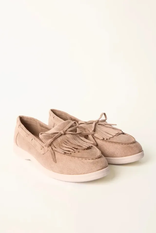 Blue Vanilla Tassel mocassini beige con nappa