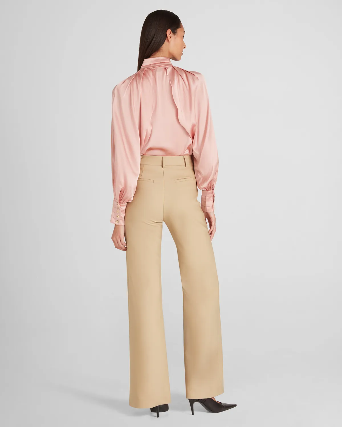 Violante Nessi Rossini blusa raso seta rosa