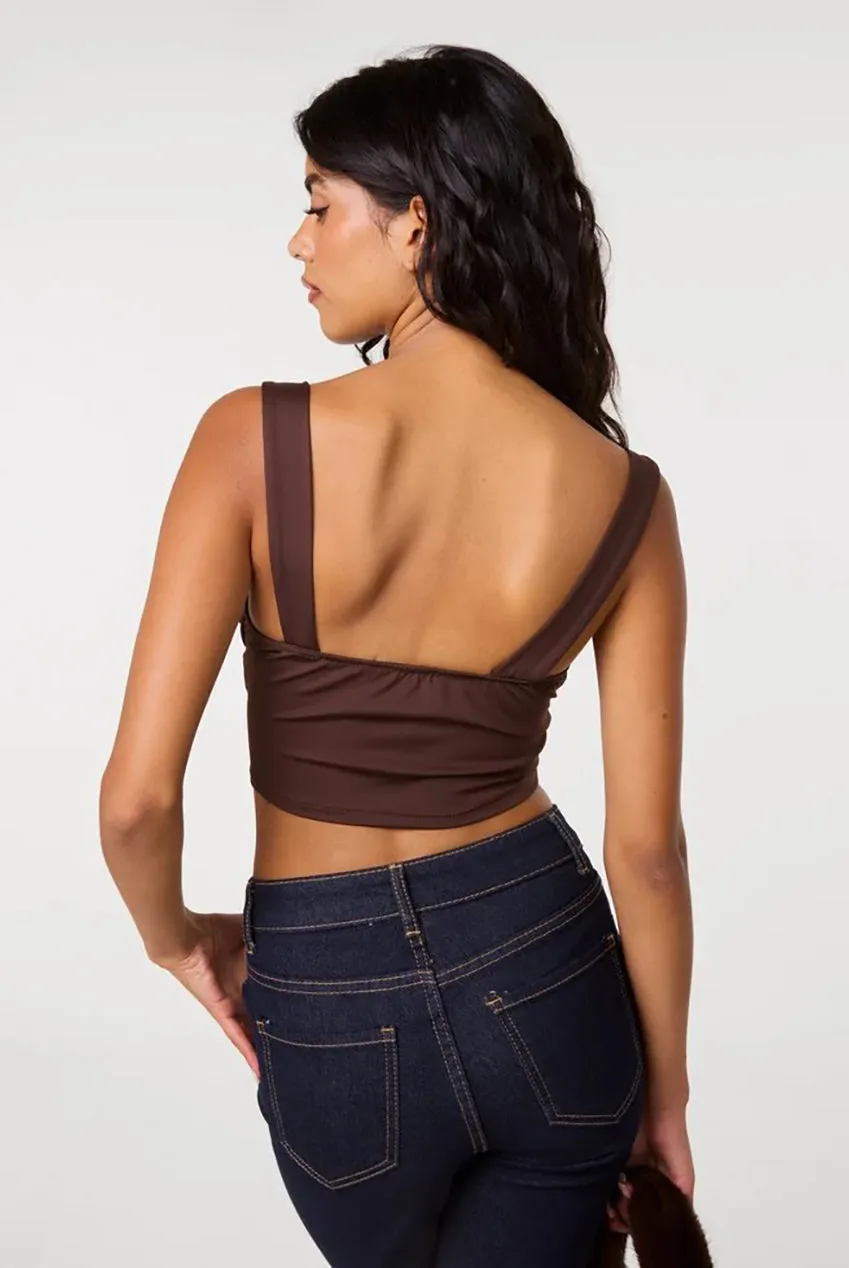 Pink Vanilla Corset Top Cioccolato Scollo Dolce