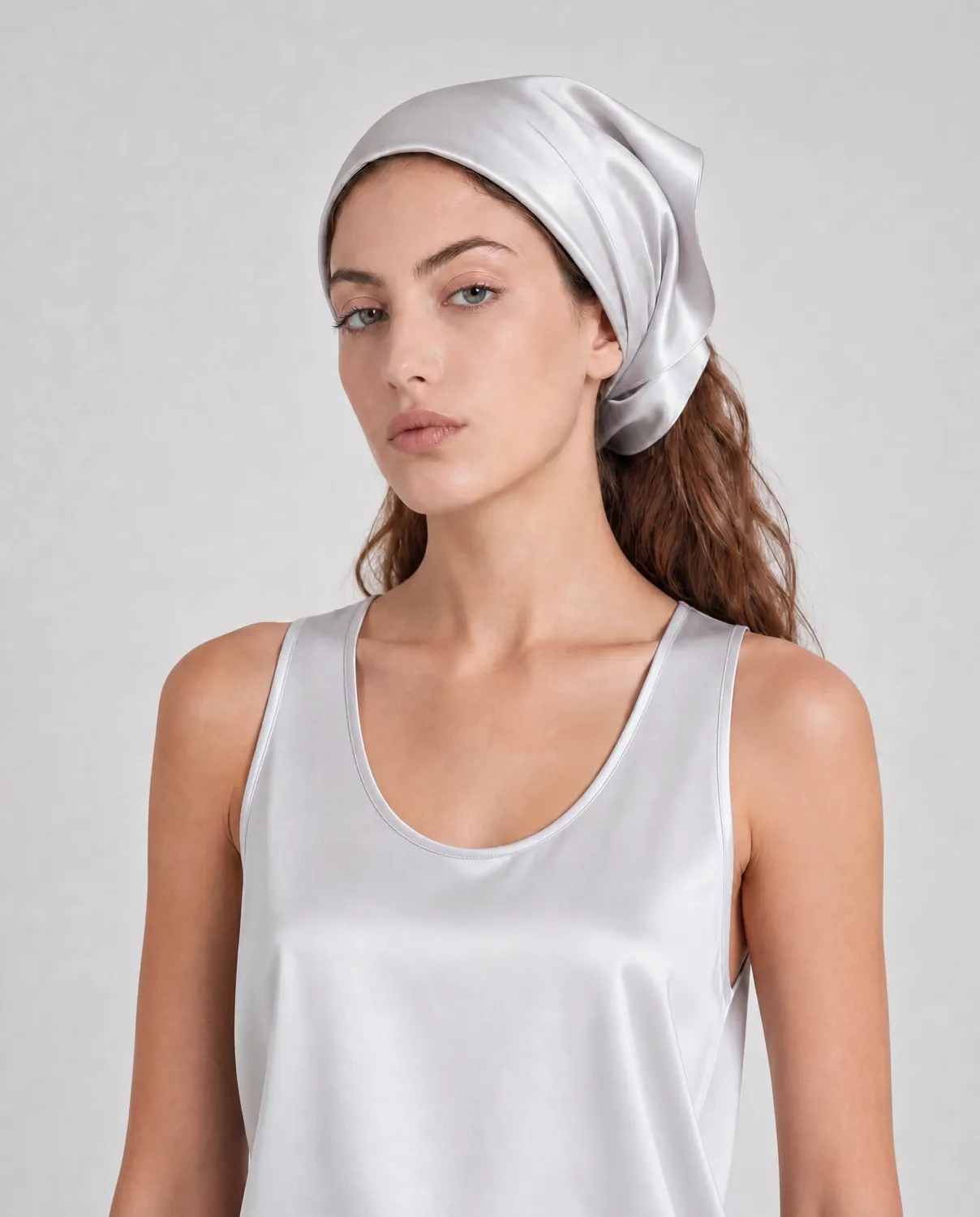 Violante Nessi Innamorato Blusa Raso Grigio Perla