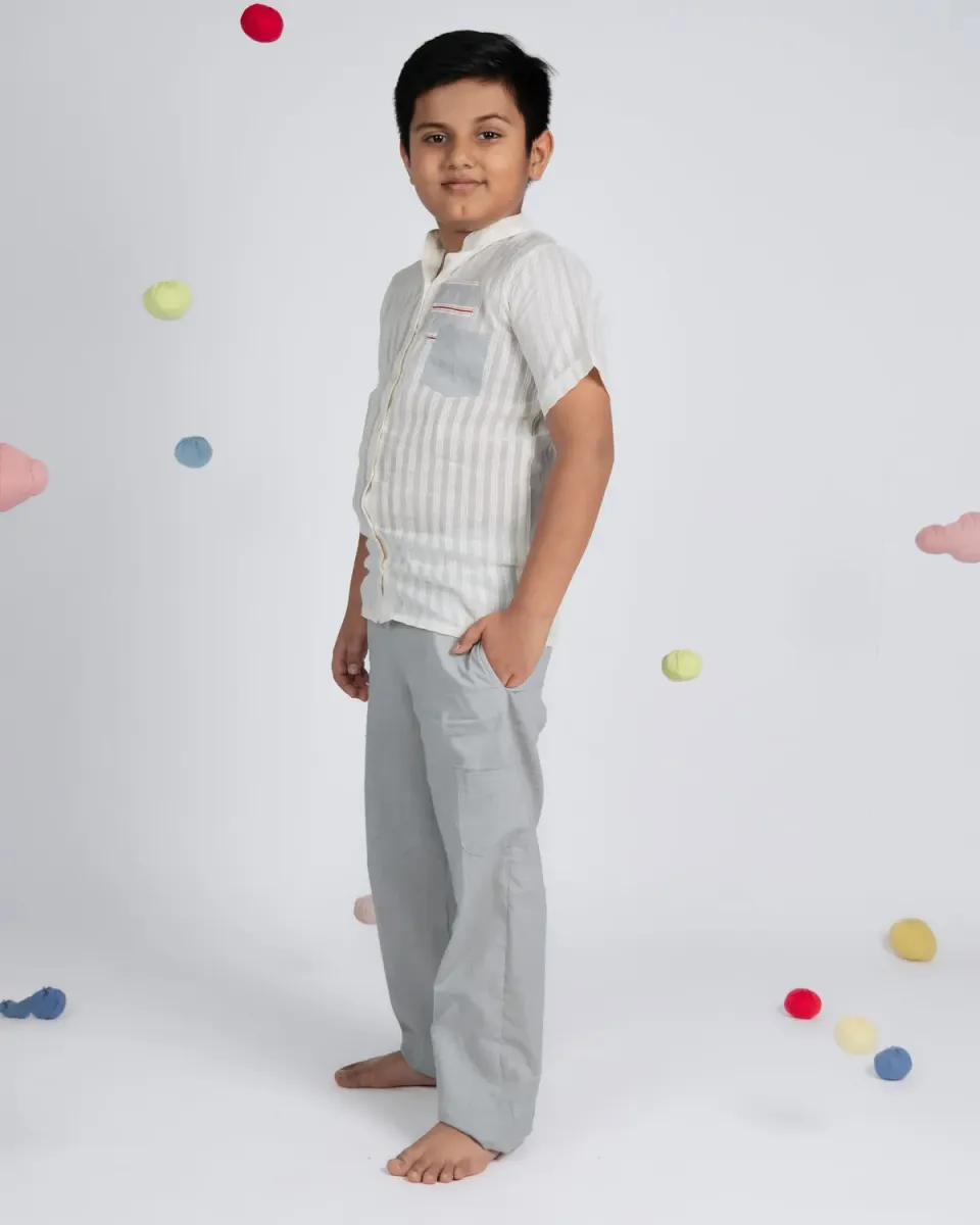 Our Dve Tiny Trend coordinato bimbo beige cotone