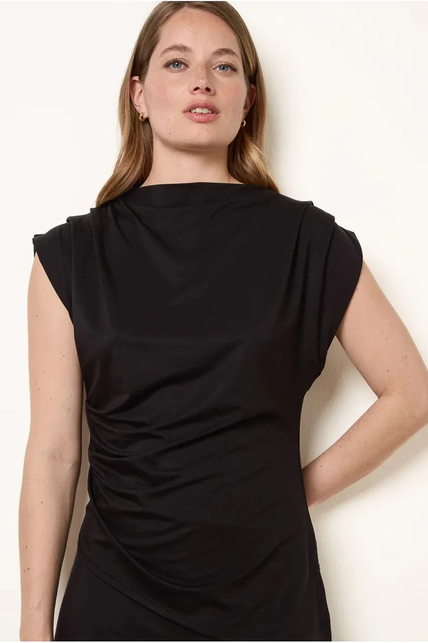 Blue Vanilla set jersey nero S/M top + pantaloni palazzo