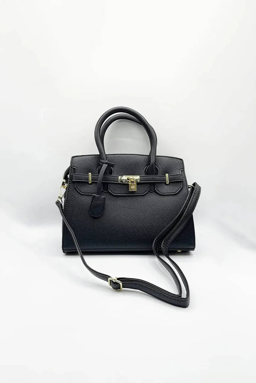 SVNX Top Handle borsa nera rigida tracolla