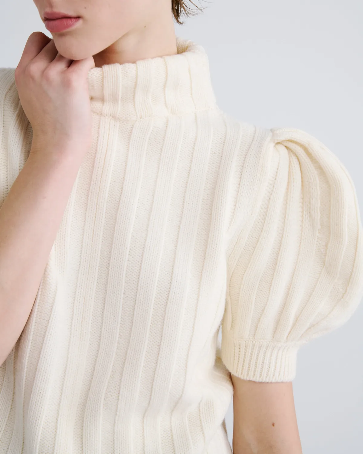 Violante Nessi Riley maglia avorio lana merino