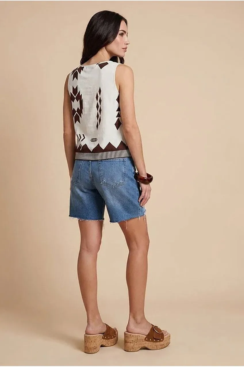 Goddiva Urban Bliss top marrone fantasia casual