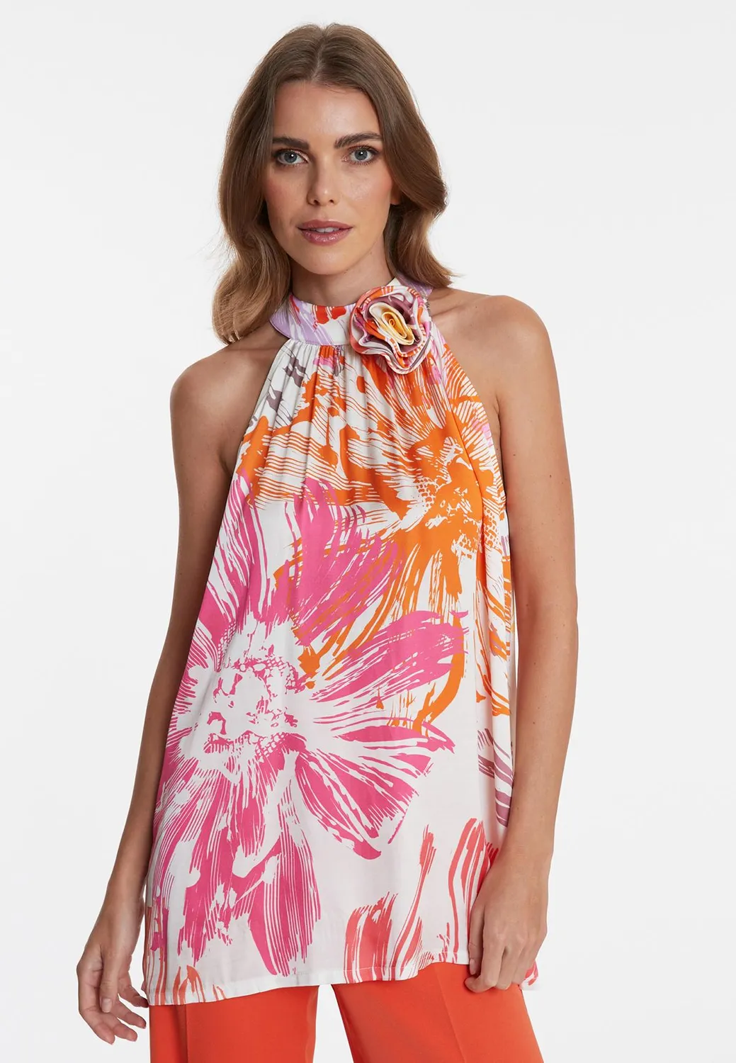 Ana Alcazar Webora top floreale scollo halter