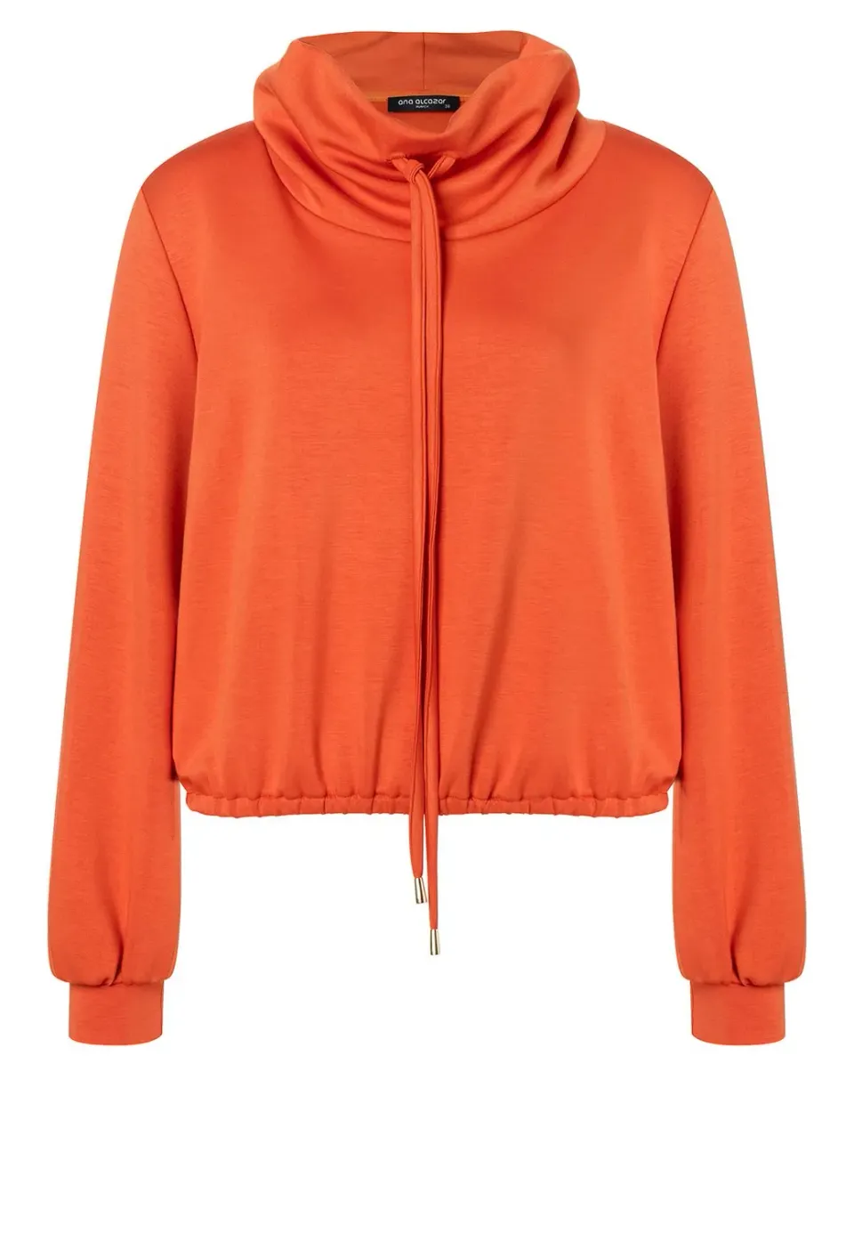 Ana Alcazar Selma top collo alto arancione in jersey