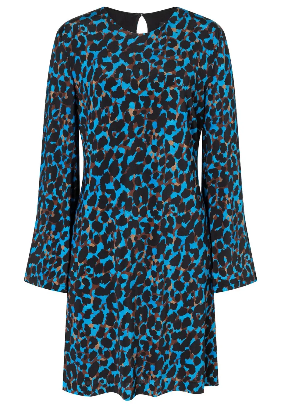 Ana Alcazar Pernira tunica blu animalier jersey