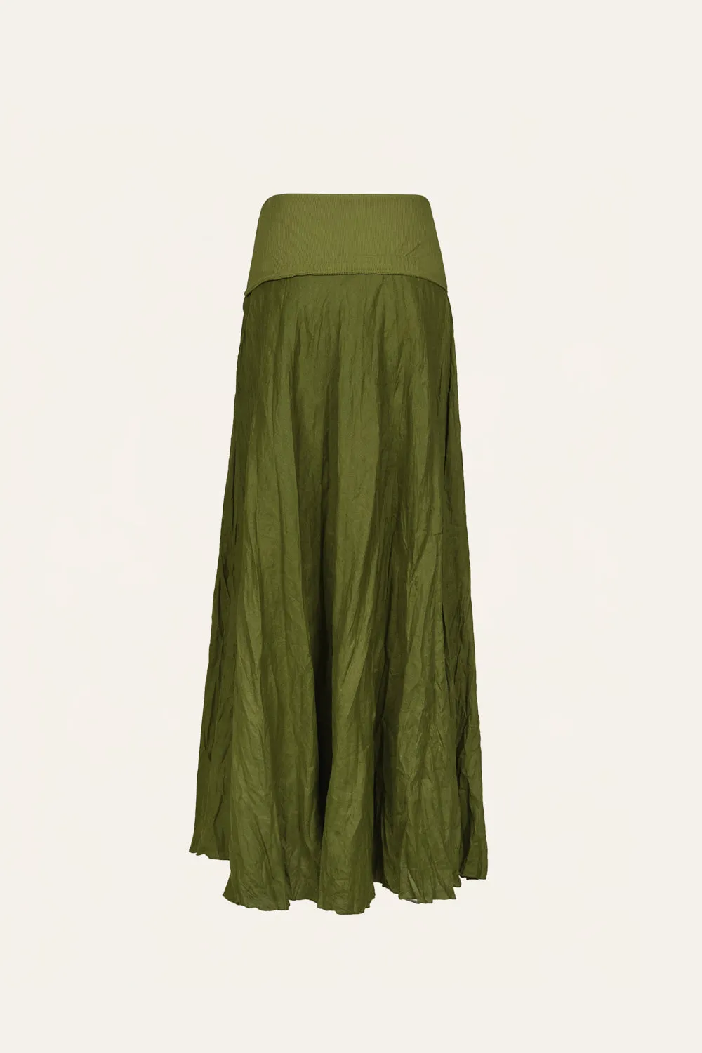 Johanna Ortiz Empowerment Movement gonna midi verde lino