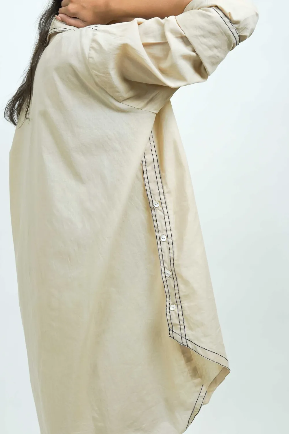 Our Dve S0025 camicia avorio cotone regular