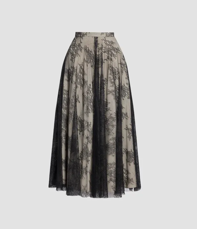 Erdem Floral Lace gonna pizzo chantilly lunga