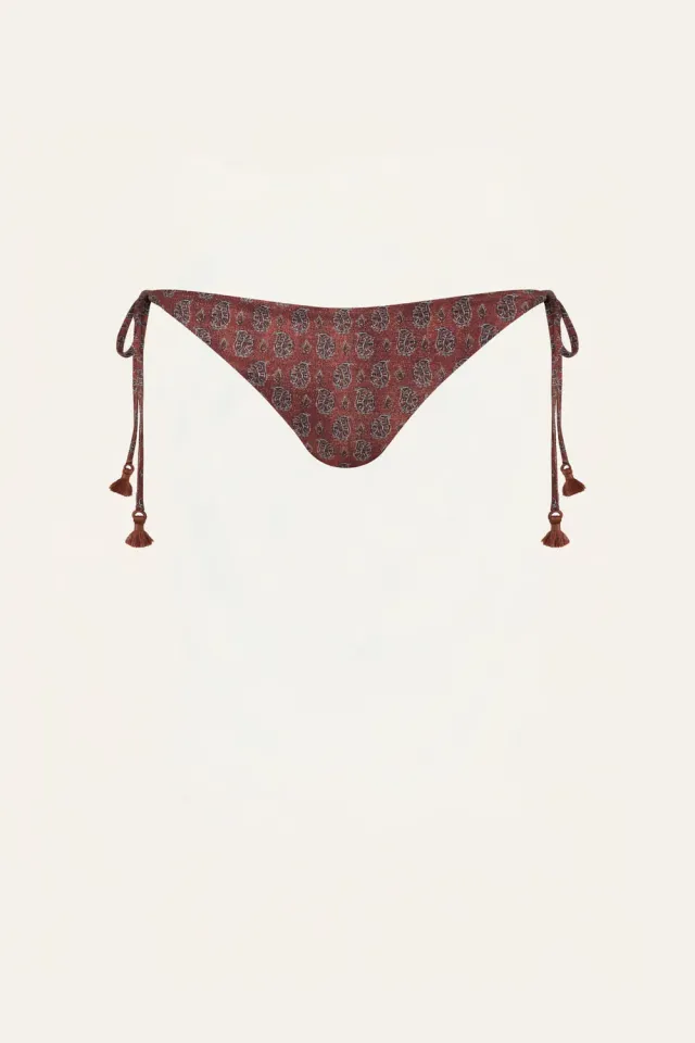 Johanna Ortiz Sagrado slip bikini ocra lacci laterali