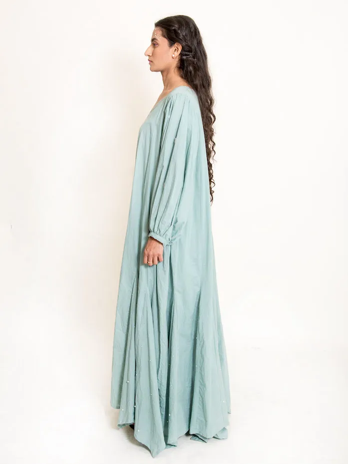 Our Dve Seeho Dress abito maxi verde menta
