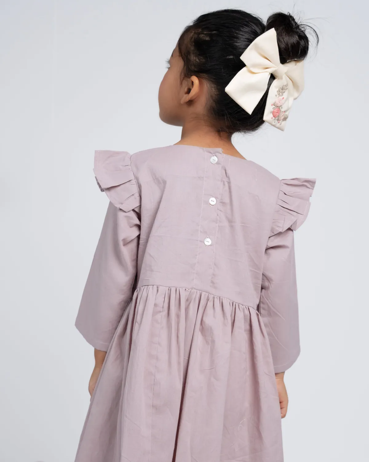 Our Dve Caramel Cloud abito bimba rosa cenere