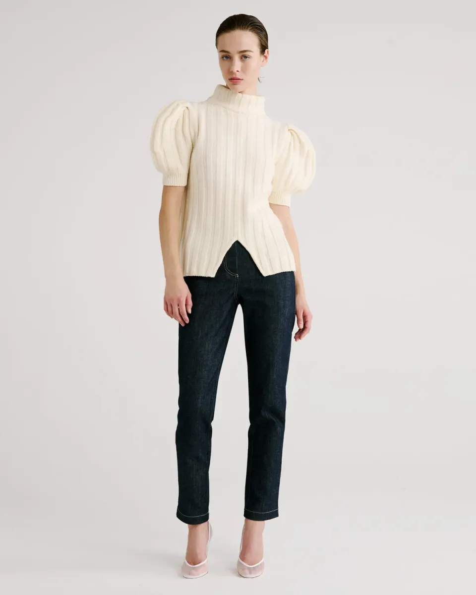 Violante Nessi Riley maglia avorio lana merino