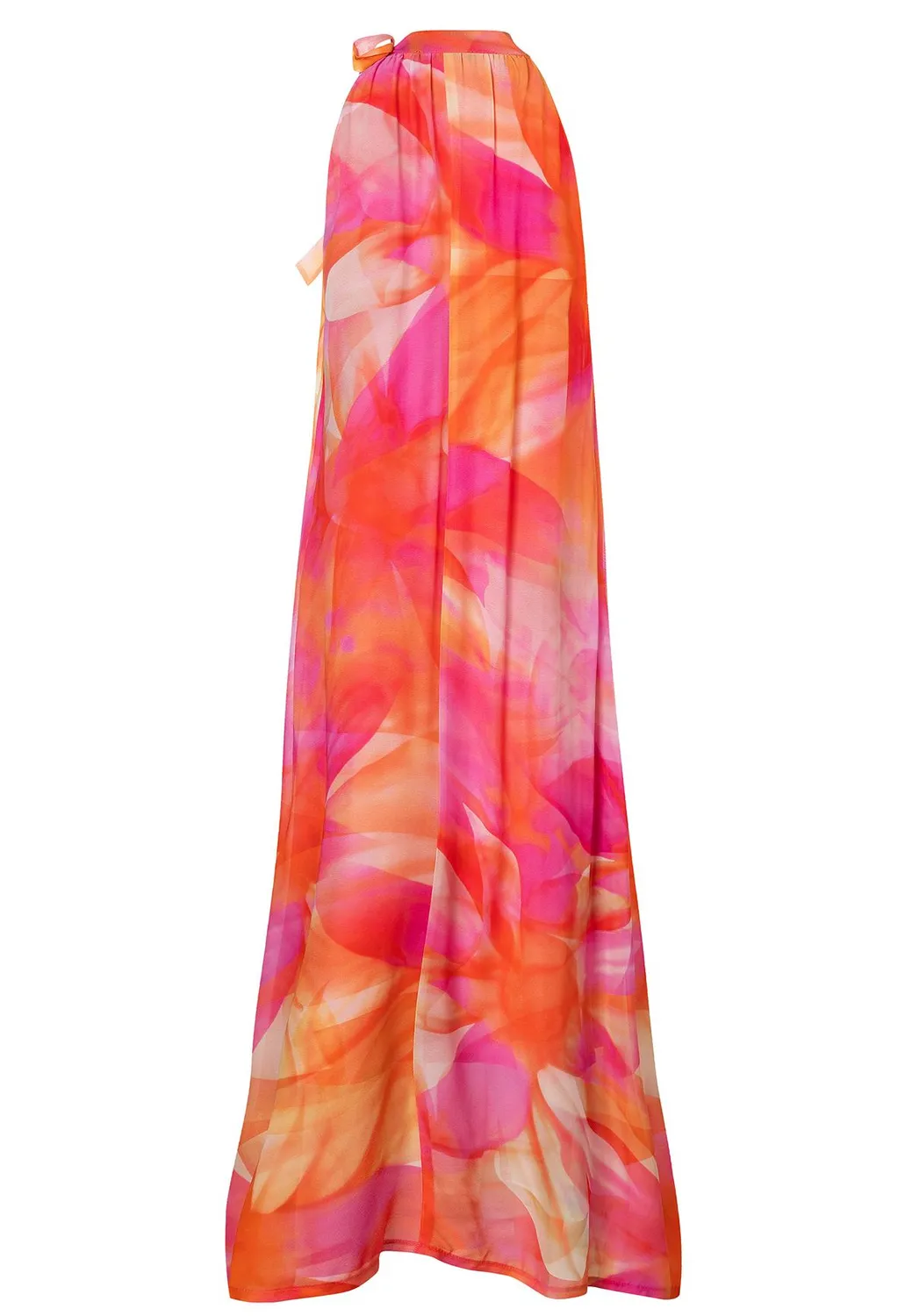 Ana Alcazar Zelia abito lungo chiffon floreale halter