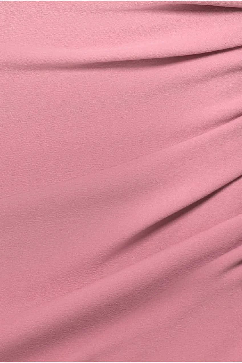 Goddiva DR3483 Satin Band Abito Maxi Rosa Monospalla