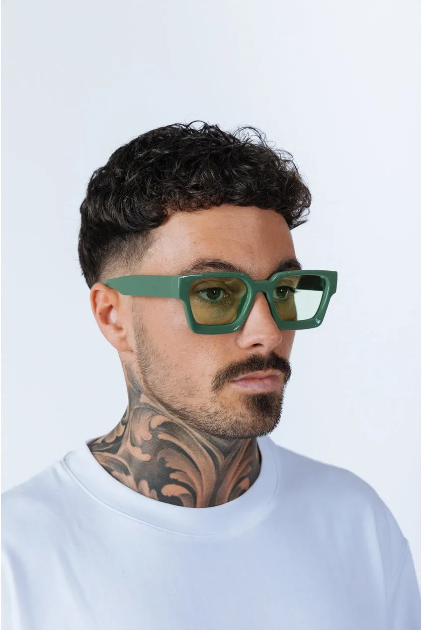 SVNX Square Retro occhiali da sole verde menta taglia unica