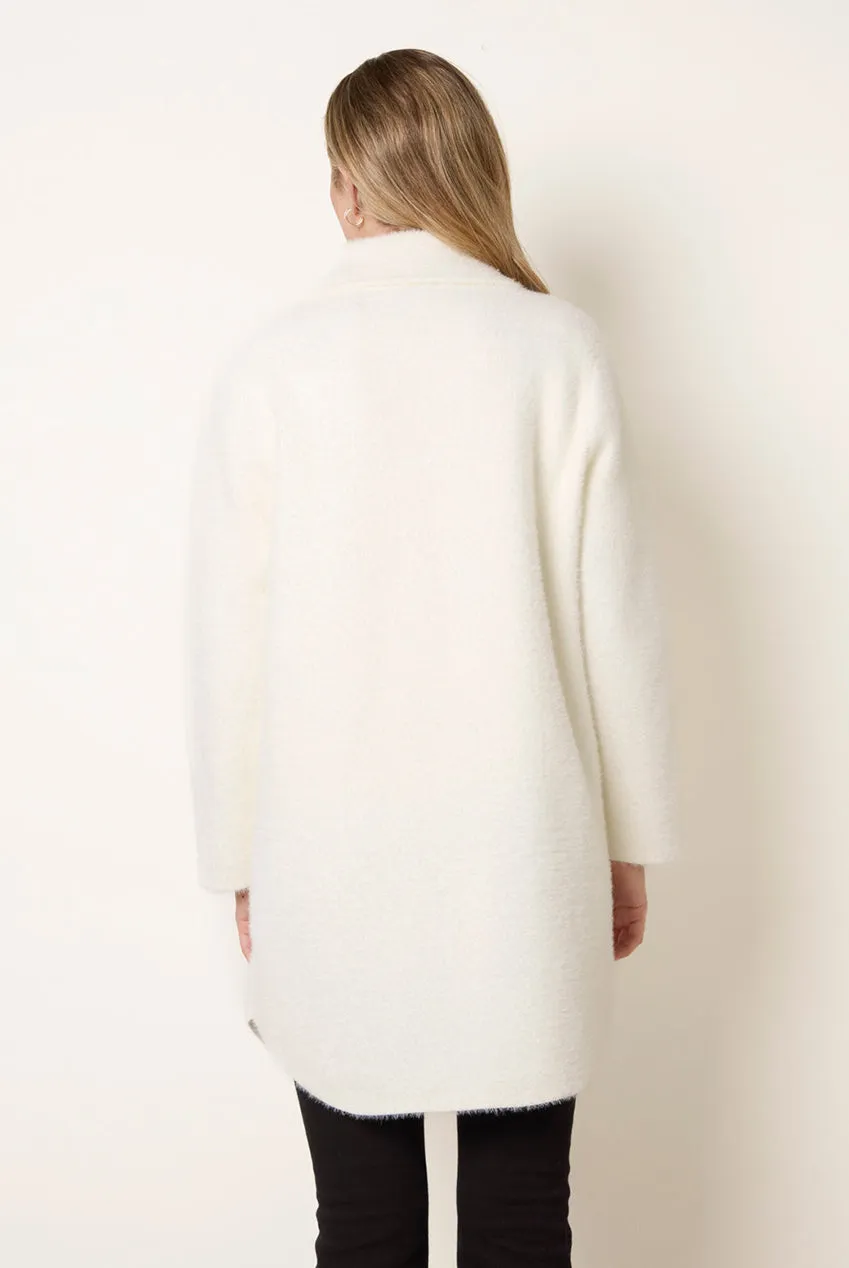 Blue Vanilla Overcoat cappotto avorio collo classico S/M M/L