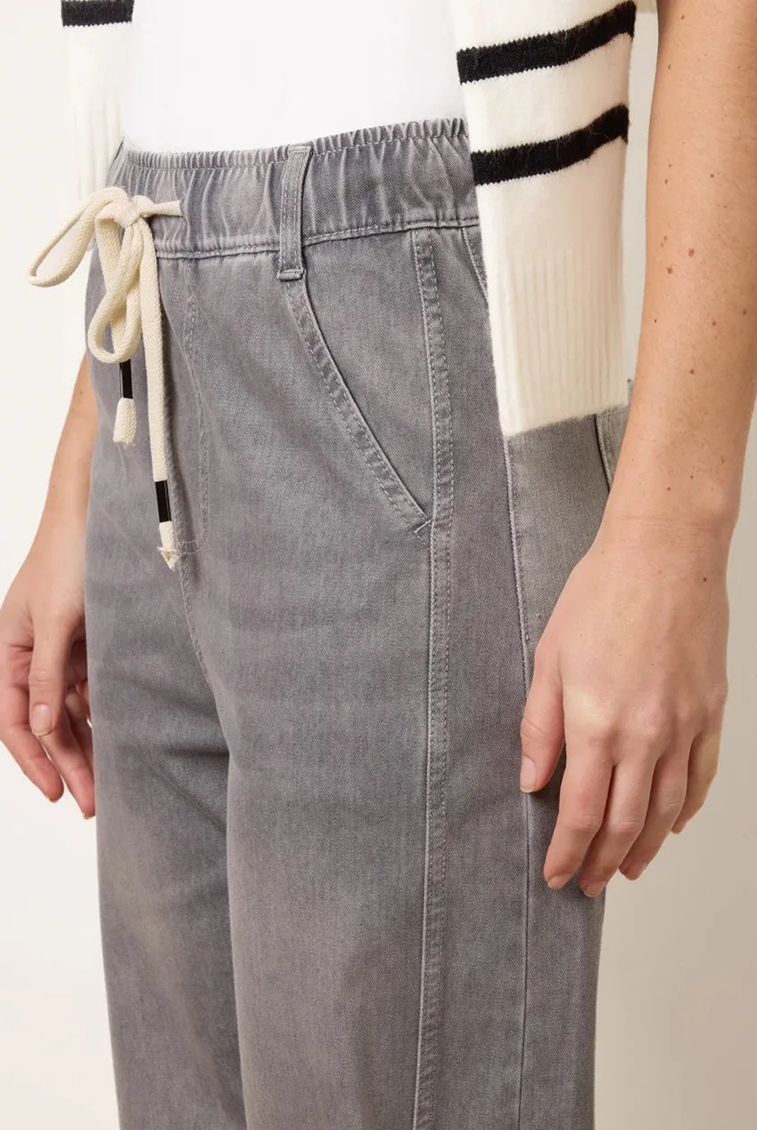 Blue Vanilla Drawstring Seam Detail jeans grigio chiaro elastici