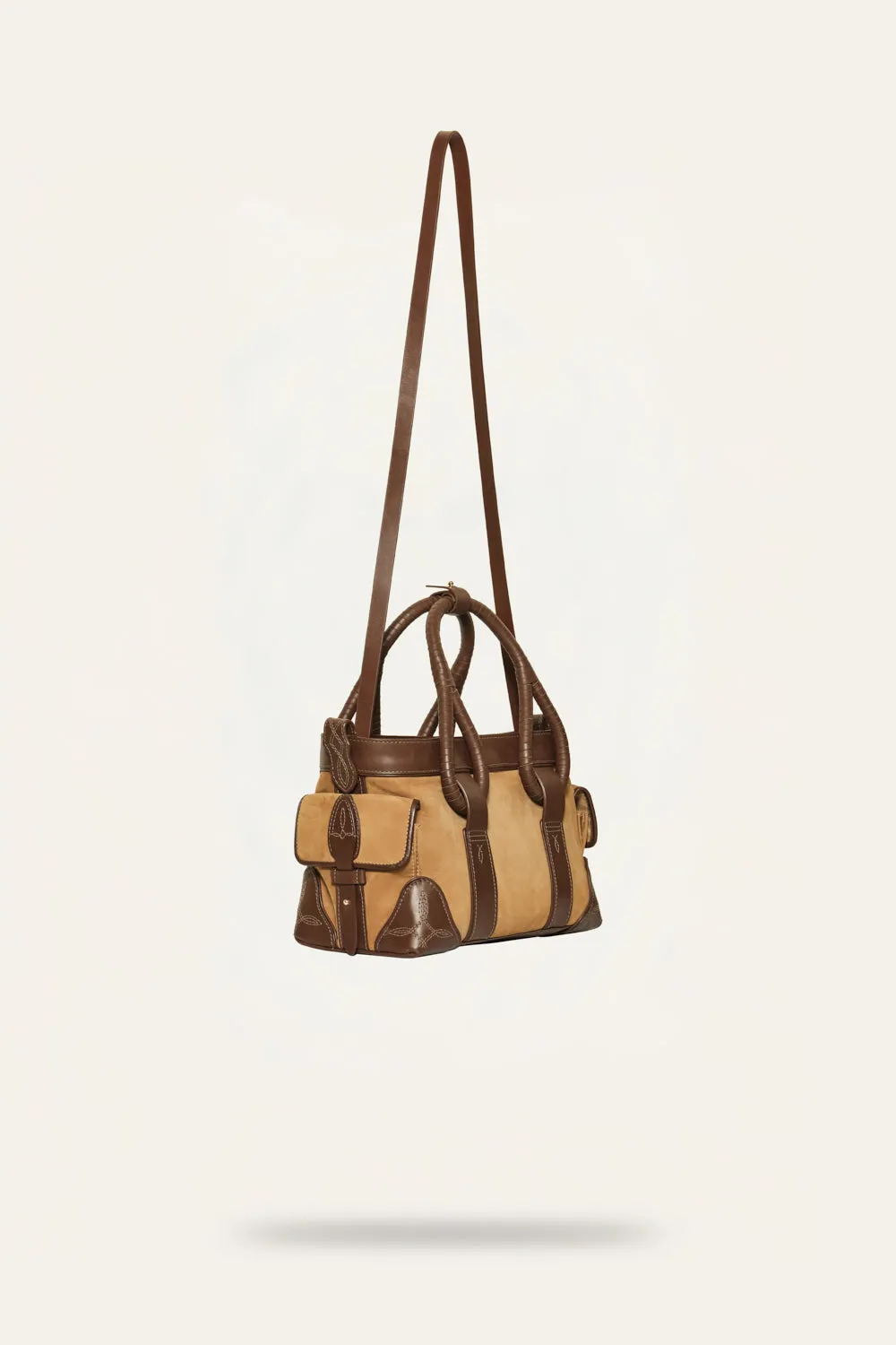 Johanna Ortiz Living Prayer mini tote pelle marrone