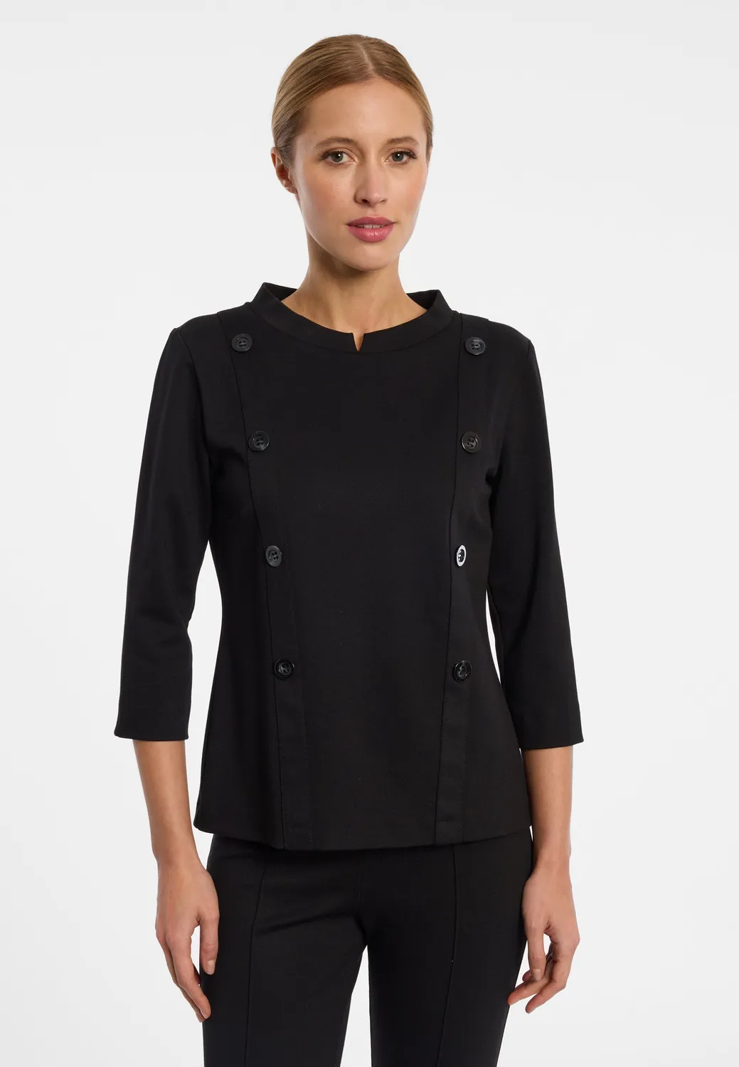 Ana Alcazar Ellisy top marinaro nero bottoni