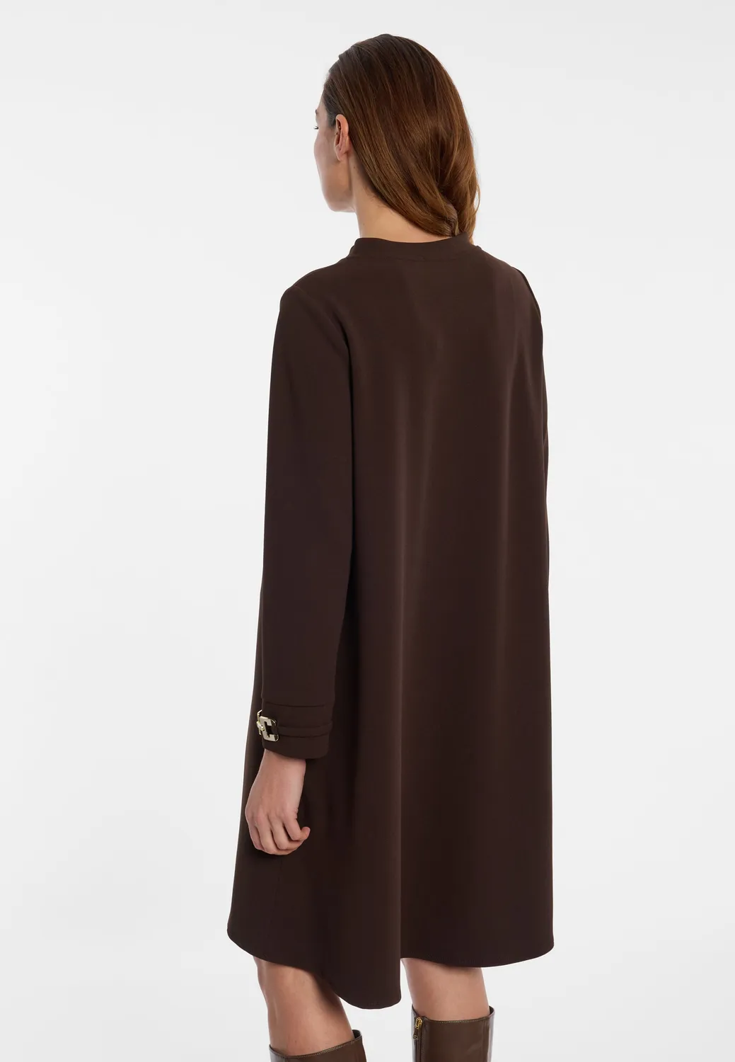 Ana Alcazar Elyonoris abito corto scollo V crepe
