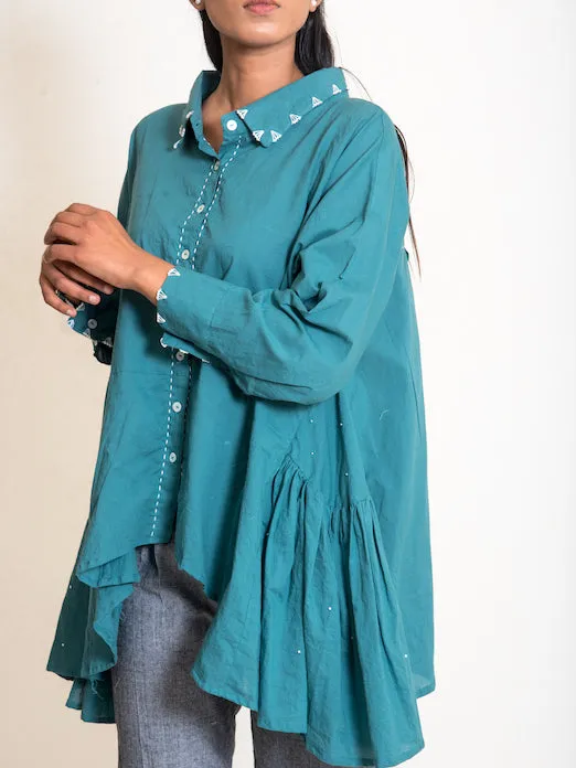 Our Dve Otter coordinato top e pantaloni verde acqua