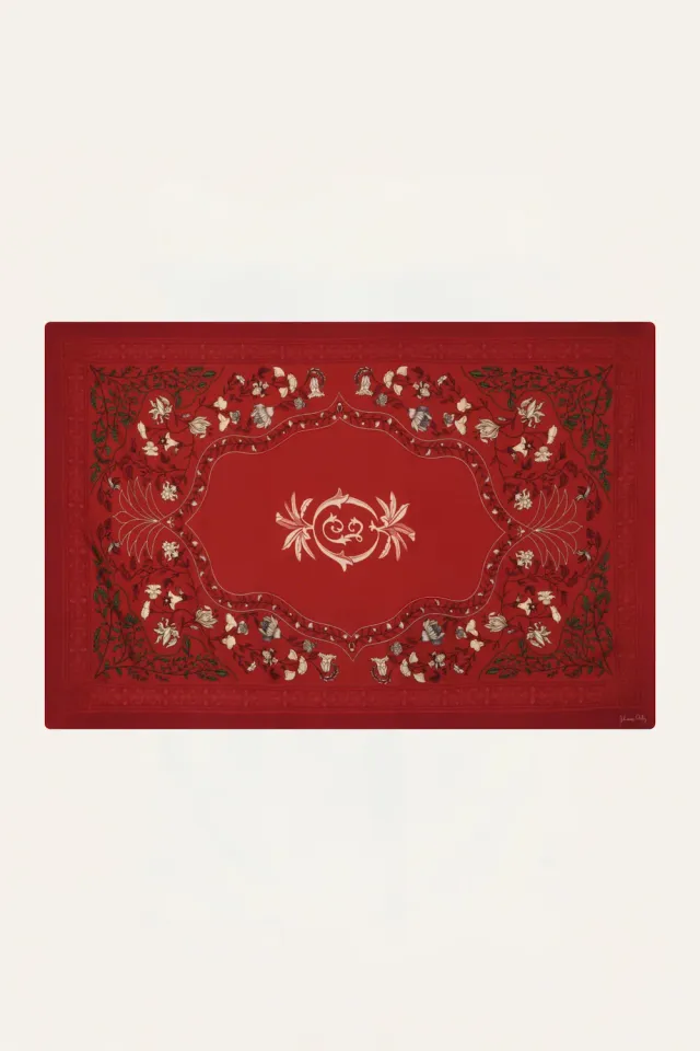 Johanna Ortiz Nature's Whisper scialle rosso cashmere taglia unica