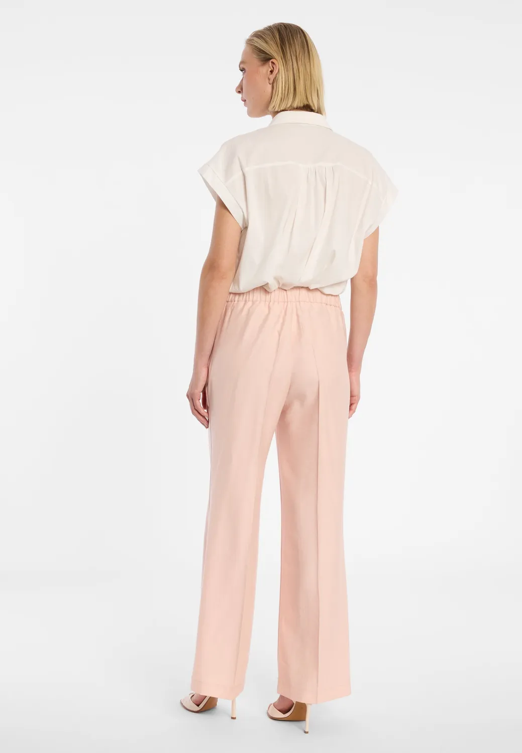 Ana Alcazar Dorli pantaloni rosa cintura annodata