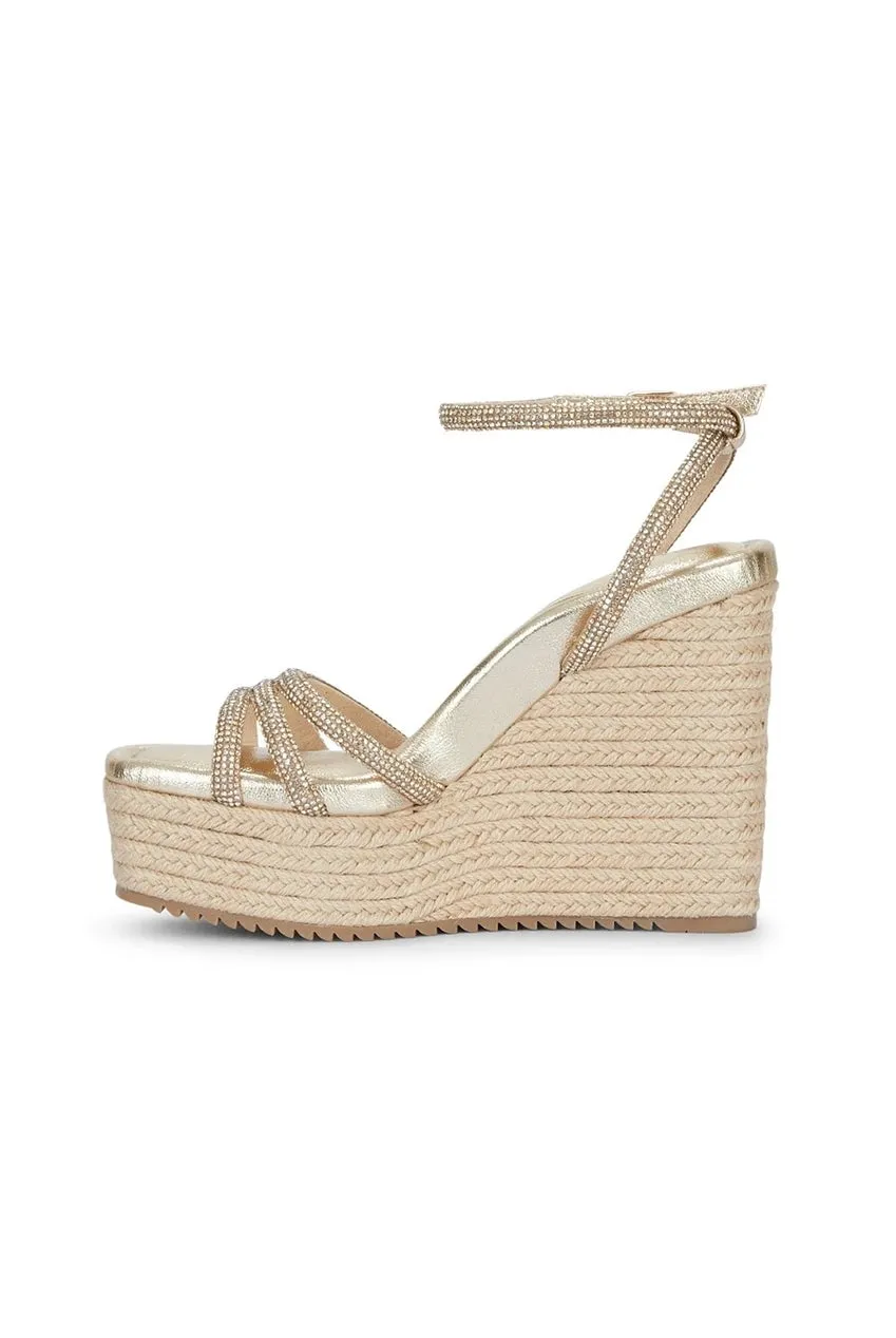 Malow London Ava sandali zeppa neri 38 plateau espadrillas
