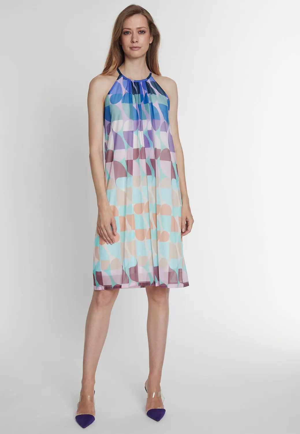 Ana Alcazar Pehla Abito Corto Neckholder Pastel