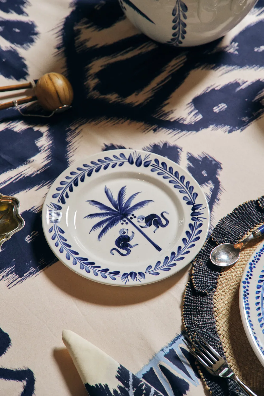 Johanna Ortiz Saimiri Set 2 piatti dessert blu